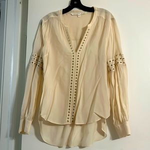 Veronica Beard blouse with metal detailing size 12